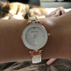 Anne Klein Women's Genuine Diamond Dial Bangle Watch